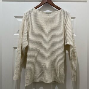 Ivory Sweater with Delicate Gold Threads, M